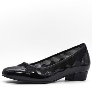 New Women's Ros Hommerson Tootsie Dress Ballet Flat Black Leather 9.5